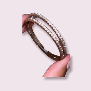 Gold Hoops with Diamonds